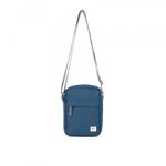 ROKA Bond Small Crossbody Bags for Women & Men - Mobile Phone Bag w/Multi Pockets & Adjustable Strap for Wallet, Cards & Keys - Deep Blue