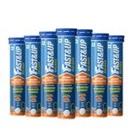Fast&Up Reload Instant Hydration and Energy Drink - 140 Effervescent Tablets with all 5 Essential Electrolytes + Low Sugar and Added Vitamins - Certified Electrolytes Drink - Orange flavour