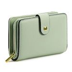 GAEKEAO Ladies Leather Purse RFID Blocking Women's Wallet Bifold Ladies Credit Card Wallet with Zip Around Coins Section Real Leather Purse