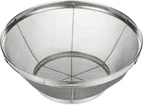 Juvale Large Fine Mesh Pasta Strainer, Metal Colander for Rice, Quinoa, Yogurt (11 x 4 In)