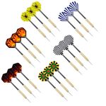 Steel Tip Darts, 18 Pcs 18 Grams Metal Dart Set with 18 Slim Flights and 1 Pcs Dart Pocket (18Pcs-A)