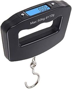 Briskyloom LCD Display Portable Bag Scales Hanging Hook Scale for Fishing Travel 110lb/50kg
