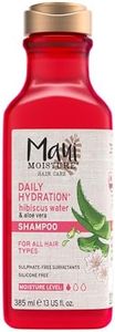 Maui Moisture Lightweight Hydration Hibiscus Water Shampoo for Daily Moisture made with Aloe Vera, Vegan, Sulphate Free and Paraben Free, 385ml