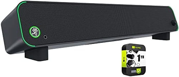 Mackie 2053722-00 CR StealthBar Desktop PC Soundbar with Bluetooth USB Bundle with 1 YR CPS Enhanced Protection Pack