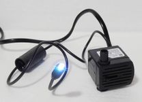 Asian Pumps & Machineries 3W Small Fountain Water Pump For Showpiece/Aquarium/Single Led Mirchi Bulb Pump head 2 ft (200 l/hr) Colour Changing Light Effect (RGBPW)