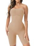 Strapless Shapewear Bodysuit Butt Lifter Mid Thigh Body Shaper for Women Under Dress Tummy Control full Body Shapewear