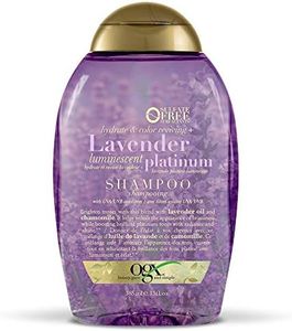 OGX Hydrate & Color Reviving + Lavender Luminescent Platinum Shampoo, 13 Ounce Bottle Sulfate-Free Surfactants
