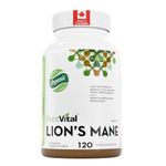 PlantVital Lions Mane - Made in Canada - Max Potency 5500mg (10:1 Extract) - Organic Lion’s Mane Mushroom Supplements with 40% Polysaccharides - Supports Immune Health and Antioxidants - 120 Capsules