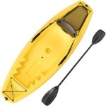 Kayak with Paddle 6.5 FT Recreational Rowing Fishing Boat with Hard Shell Recreational Ocean Kayak Sit-in one Person