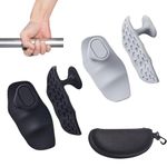 Anti-Slip Workout Rubber Weight Grips, Ergonomic Rubber Hand Protector Gloves for Weight Lifting Palm Protection, Anti-Slip Gym Grips for Pull-Ups Training and Exercise Men Women, 2 Pairs