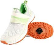 liekick Women's Indoor Cycling Shoes Compatible with 2-Bolt SPD Cleats, Comfortable Bike Shoes for Spin Classes & Outdoor Cycling Beige Green 7