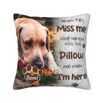 Funnylife Personalized Pet Memorial Throw Pillow with Photo, Dog Memrial Gifts for Loss of Dog, Pet Memories Gifts for Dogs Dog Memorial Pillow Pet Loss Sympathy Gift Dog Bereavement Gifts