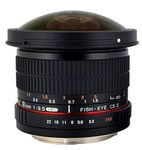 Rokinon HD8M-P Rokinon HD8M-P HD Ultra Wide Fisheye Lens for Pentax with High Definition Optics and Removable Hood (Black)