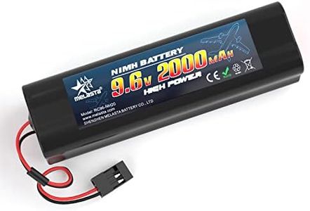 melasta 9.6V 2000mAh NiMH RC Receiver Battery with Hitec Connectors, Rechargeable Battery Pack Compatible with Futaba RC Receivers Airplanes Aircrafts