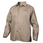 Lincoln Electric Premium Flame Resistant (FR) Cotton Welding Jacket | Comfortable | Khaki / Tan | XL | K3317-XL