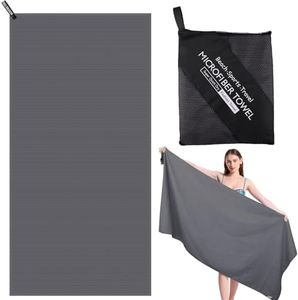 Zocipro Toalla Playa de Microfibra, Toalla de Playa Grande 180x80cm, Ultraligera y Secado Rápido,Toalla de Viaje con Bolsa de Almacenamiento para Gimnasio Playa Yoga Camping