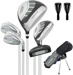 XDriveMax 6 Pieces Kids Golf Club Set, Junior Golf Club Set Ages 12-14 Includes Stand Bag, 1# Drive, 5# Hybrid, 6/7#, 9/P# Irons and Putter Right Hand for Boys Girls