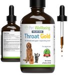 Pet Wellbeing Throat Gold for Dogs - Vet-Formulated - Soothes Throat Discomfort, Hoarseness, Leash Strain, Occasional Cough - Natural Herbal Supplement 4 oz (118 ml)