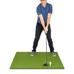 GoSports Golf Hitting Mat Artificial Turf Mat for Indoor/Outdoor Practice Includes 3 Rubber Tees - Standard, PRO, or ELITE