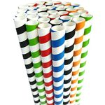 Boba Straws Disposable Bubble Tea Smoothies Straw Jumbo Milkshake Drinking Paper Straws Extra Super Wide 0.5" Large for Shakes Slushy Tapioca Pearls Party Supplies Decorations Colorful 50 Pack