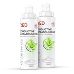 Conductive Ultrasound Gel for Ultrasonic Cavitation, Body Sculpting, TENS & Baby Dopplers, 2 x 8.45 fl oz - Long-Lasting, Hypoallergenic - for Clinics & Portable Devices - 2 Bottles, 8.45 fl oz/250mL