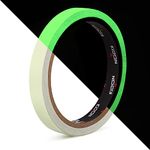 NoCry Glow in the Dark Tape 3m; Luminous Outdoor Reflective Tape for Marking Stairs, Paths, Light Switches, or Decorating for a Party, Charges in 1-2 hours