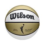 WILSON WNBA Commemorative Series Gold Edition Basketball - Size 6-28.5", Gold/White