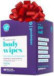 Goodwipes Body Wipes – Really Big, All Over Wipes with Aloe – Plant Based + Hypoallergenic – Wipe Away Sweat and Odor, for Face and Body – V. Fresh, 10 Wipes