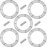 Upstout Pack of 5 Wire Wreath Frame (14 Inch) with 25 Twist Ties – Round Metal Wreath Form for Crafts & Floral Decorations on Weddings Christmas Home Party Celebrations, Dark Green