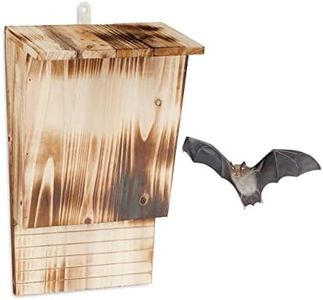 Relaxdays Rifugio per Pipistrelli, Nido Casetta XL, Pipistrellini, Bat Box, Bathouse, HLP: 37x22x12,5 cm, Legno, Marrone