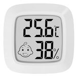 OPPERD LCD Digital Hygrometer Thermometer, Mini Digital Room Temperature Monitor, Indoor Temperature Humidity Monitor for Bedroom, Car, Baby Room, Warehouse, Cellar, Office - 1 Pc