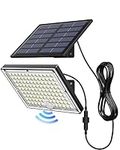 JACKYLED Solar Lights Outdoor 113 LED Motion Sensor Solar Powered Flood Lights with 16.5Ft Cable, Outdoor Waterproof Solar Security Lights for Outside Wall, Garage, Barn, Porch, Patio…