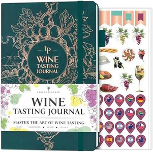 Legend Wine Tasting Journal – Wine Guide & Diary – Unique Accessories & Gifts for Wine Lovers, Women & Men, Eco Leather Notebook (Deep Sea)