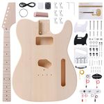 Leo Jaymz DIY TL Style Electric Guitar Kits with Poplar Body and Maple Neck - Maple Fingerboard and All Components Included（TL Poplar）