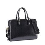 Kattee Genuine Leather Briefcase for Women Large Capacity Laptop Bag with Luggage Tag