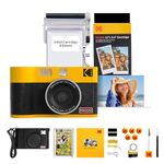 KODAK Mini Shot 2 ERA 4PASS 2-in-1 Instant Camera and Photo Printer (Yellow, Camera + Initial 8 Sheets + 60 Sheets + Accessories)
