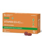 Carbamide Forte Vitamin D3 K2 MK7 | Plant Based Veg Vitamin D3 Supplement Lichen Source with Vitamin K2 MK7 Menaquinone - 10 Veg Tablets