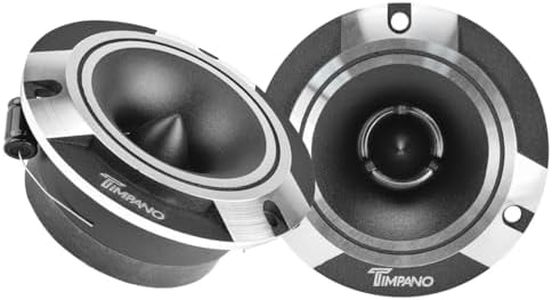 2 x Timpano TPT-ST2 4" Super Loud Tweeters Silver Titanium Bullet 480 Watts