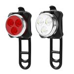 Bike Light Set, Bike Headlight Taillight Combinations-Bike Lights Front and Back IPX4 Waterproof 4 Light Modes USB Rechargeable Led Bicycle Light