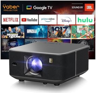 Videoprojecteur avec Son JBL, Yaber K3 Projecteur Video Google TV, 1000 Lumens ISO, 30W Haut-Parleurs, WiFi6 Bluetooth Retroprojecteur Auto Focus/Keystone, évitement d'objets et Adaptation à l'écran