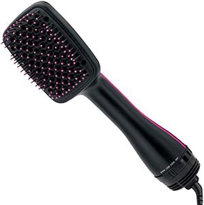 Revlon RVDR5212F Salon One-Step™ Hair Dryer Brush Styler, Tourmaline Technology™, Straightener Paddle Design, Multiple Heat Settings, Less Frizz, Detangling Bristles, Lightweight, Max Drying Power, Black