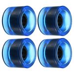 PATIKIL 70mm 78A Longboard Wheel Soft, 4 Pack Cruiser Wheels Street Wheels for Skateboards Skateboard Wheel Replacement PU, Clear Blue