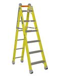 Louisville Ladder FXC1206 6' To 10' Fiberglass Combination step To Straight Ladder, 375 Lb Capacity Type Iaa, Yellow
