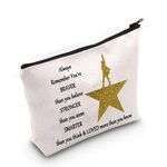 LEVLO Broadway Musical Cosmetic Bag Musicals Hamilton Gift You Are Braver Stronger Smarter Than You Think Hamilto Makeup Bag, Hamilton Bag, Makeup Bag