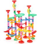 Ucradle Marble Run, 139 Pcs Marble Runs Toy 79PCS action pieces + 60PCS Marbles, Marble Maze Race Coaster Track Game Set, STEM Educational Learning Toy for Kids Boys and Girls 3+Years Old