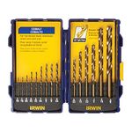 IRWIN Drill Bit Set, Cobalt Alloy Steel, 15-Piece (316015)