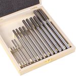 14-Piece H.S.S Chucking Reamer Set - 0.1240" Thru 0.5010", HSS M2 High Speed Steel, Straight Flute, Right Hand for Lathe & Drill Presses & Screw Machines Hole Process