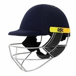 DSC Avenger PRO Premium Cricket Helmet for Men & Boys (Fixed Spring Steel Grill | Back Support Strap | Neck Guard |Lightweight| Size:Medium (Navy Blue)