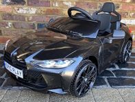 BMW M4 Ride on Car 2WD Rear Wheel Drive Kids Licensed Competition Sport Coupe 12v Electric Batery Epic Play - Black
