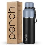 PERCH Zenith thermosteel Water Bottle,Hot and Cold,Vacuum Insulated ISI Certified Flask,Steel Water Bottle for Kids | Water Bottle for Office (Black, 720 ml)